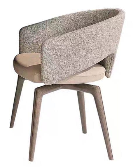 Tessa Dining Chair — Textured upholstery, solid wood frame, handcrafted by Bed Bench Lahore
